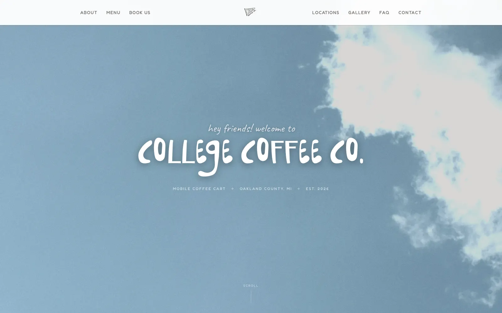 The College Coffee Co website